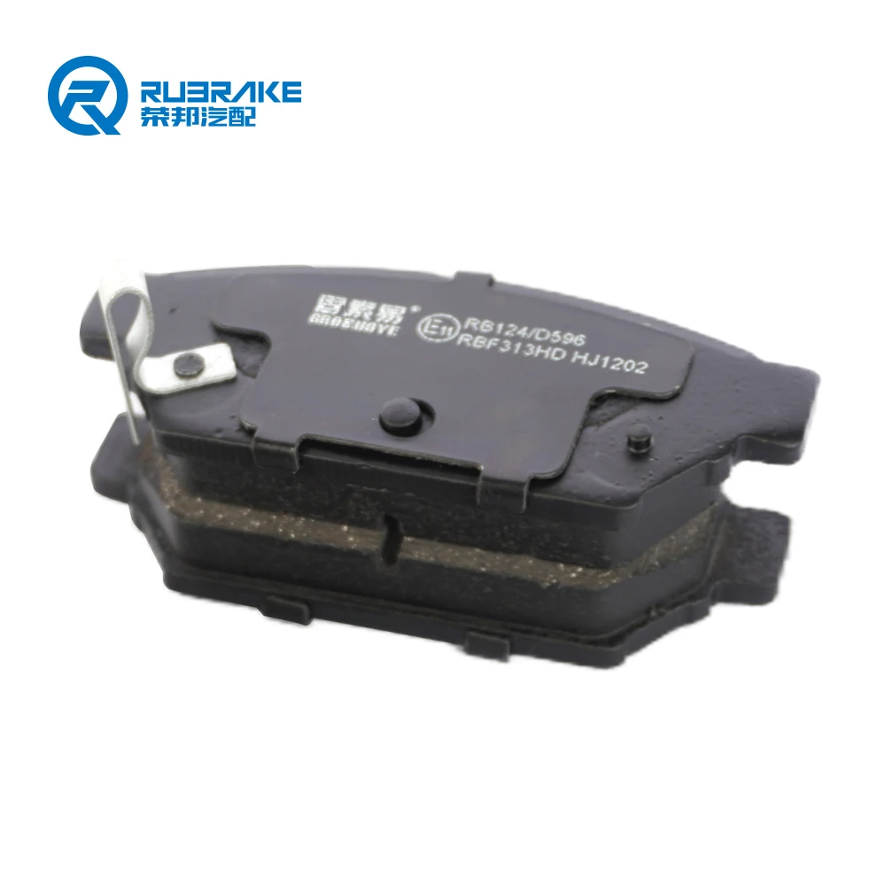 RUBRAKE China factory directly supply D596 car spare parts disc auto oem ceramic brake pad for cars