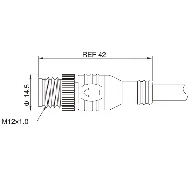 Finecables NMEA2000 Waterproof A Code Molded Cable M12 Female Connector