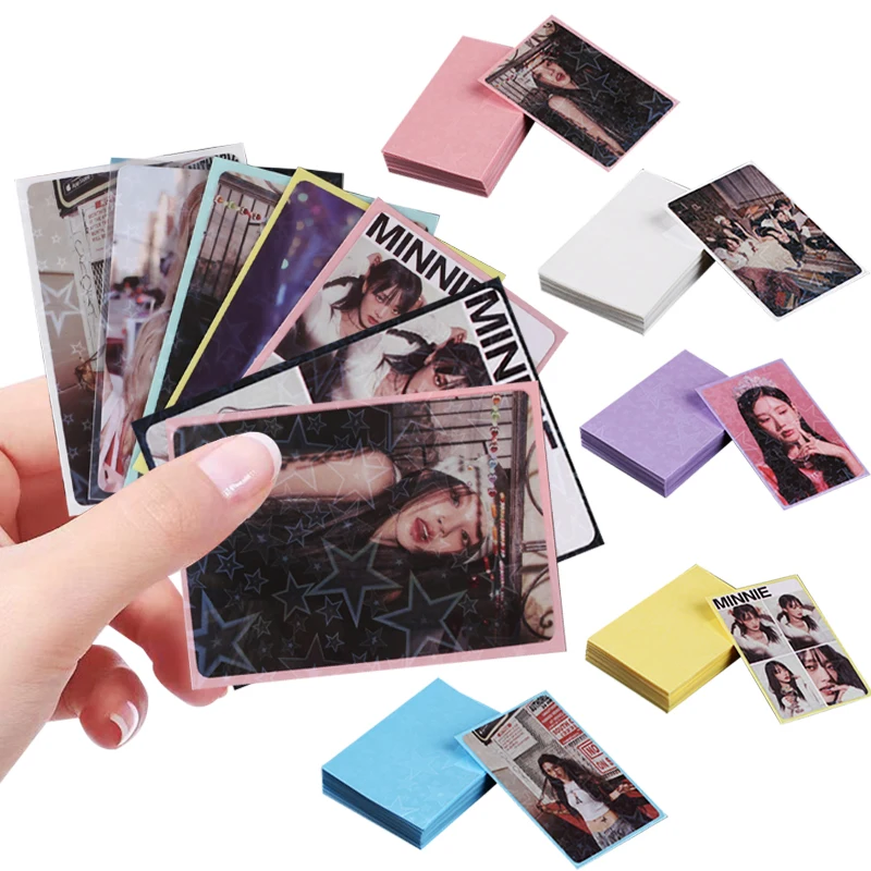 2024 New Arrival 1000PCS/Box No Sealing tape Little Stars Effects holographic card sleeves