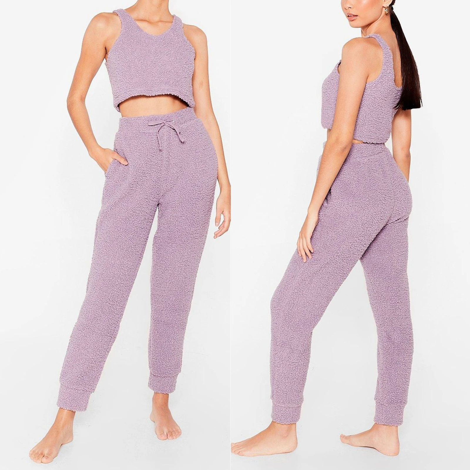 New Coming Factory in China 100% Full Test Fast Delivery Fall and Winter New Fleece Loungewear for Women