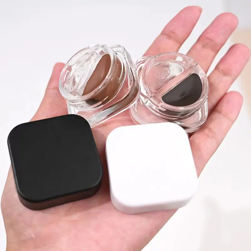 Private Label Long Lasting Waterproof Brows Gel Wax Enhancers Shaping Eye Brow Freeze Vegan 2 In 1Eye Liner Eyebrow Cream Gel