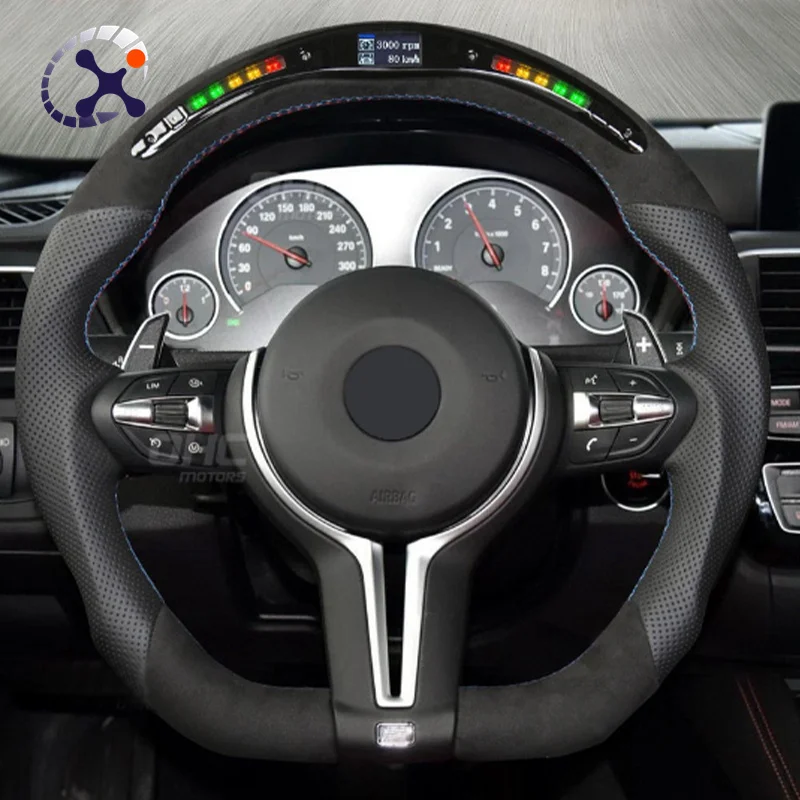 Индивидуальная Настройка гоночных автозапчастей из углеродного волокна автомобильное светодиодное Рулевое колесо для BMW F32 F82 F83 F87 F90 G01 G02 G05 G06