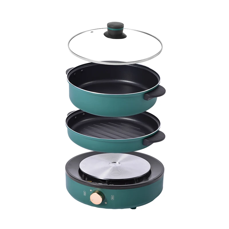 Multi-function Factory price high performance indoor korean multi-functional portable electric grill hot pot