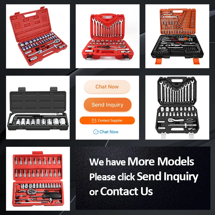 
127 pcs 3/8 1/4 lnch cr-v ratchet wrench deep socket set in mechanics handing tool set box for car repair 