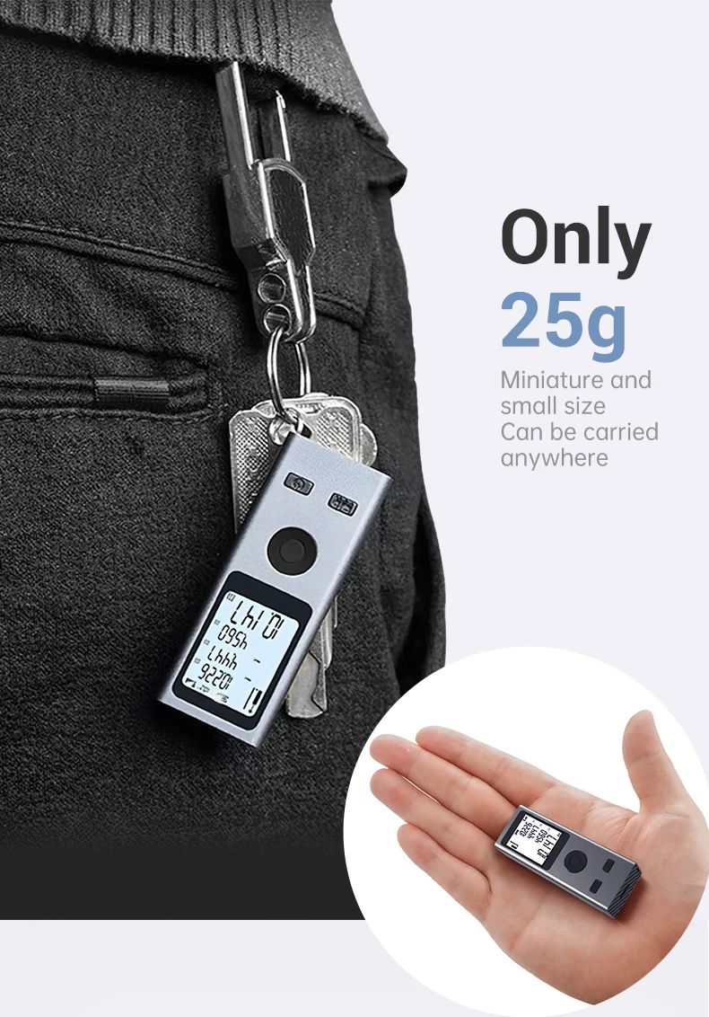 Mini 30m Handheld Laser Digital Rangefinder  Multifunction High Laser Range Finder Laser Rangefinder With Lcd Backlight