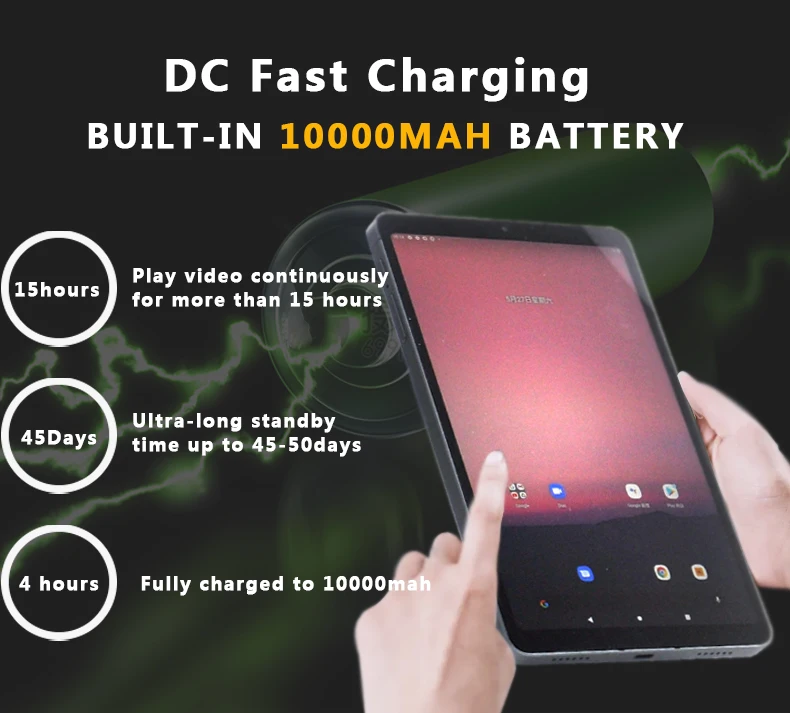 8 Inch Tablet Android Computer Tablet Android 12 Kids Educational 5G Wifi Laptop Tablet Bilgisayar Game Magnetic Charging Dock