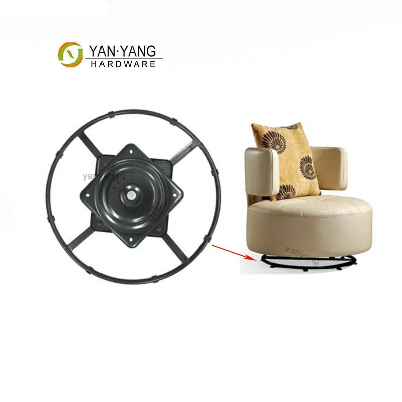 Yanyang Factory Sale 10 Inches Furniture Hinge Round Rotating Swivel Turntable Plate For Sofa Chair