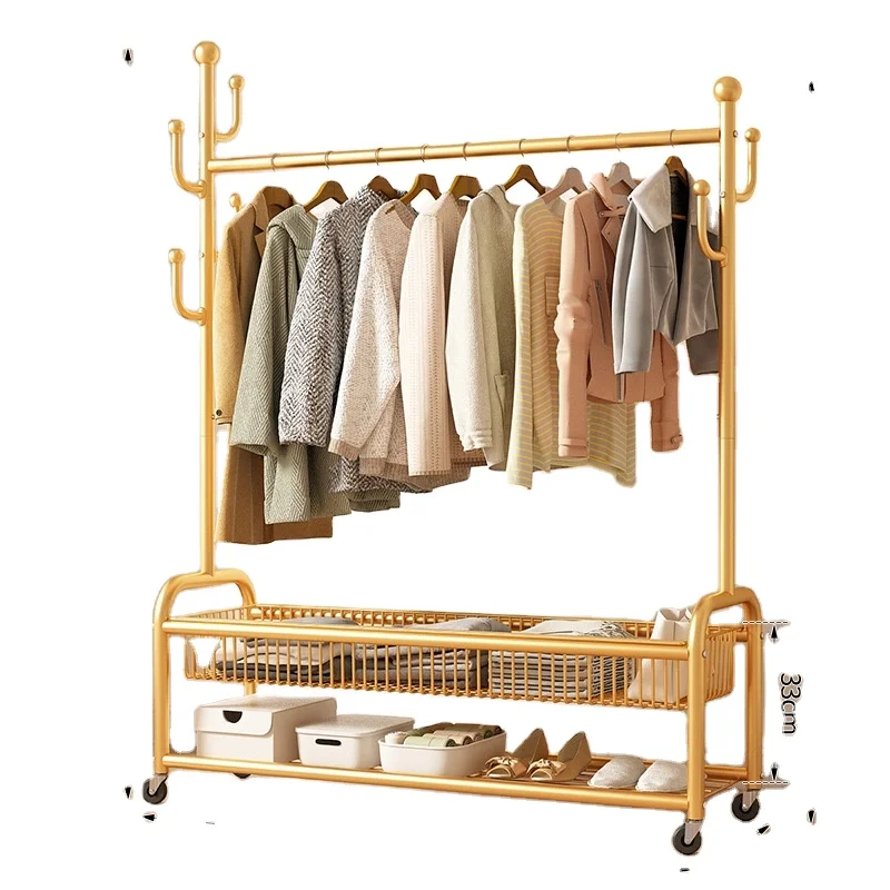 Simple hangers Household bedroom drying rack Indoor coat rack to hang bags and clothes floor rack