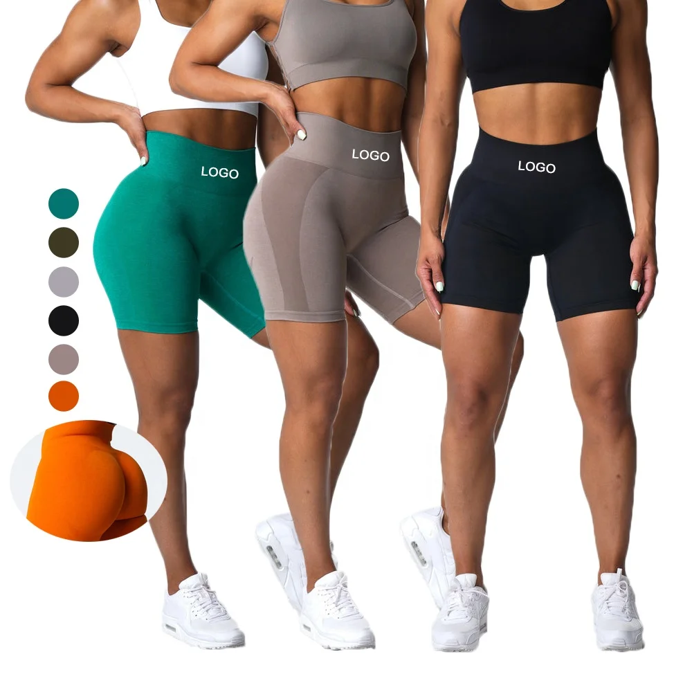 2023 бесшовные спортивные шорты с завышенной талией