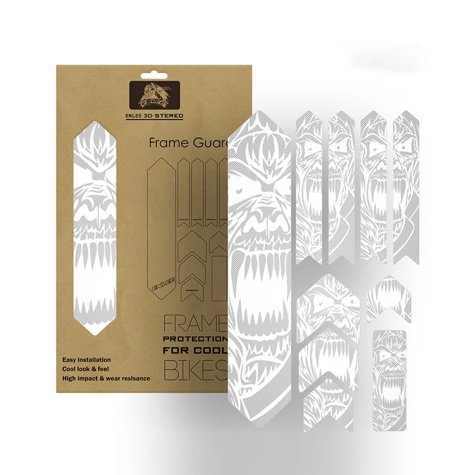 Mountain Bike Dirt Bike Chain Sticker Folding Frame Protective Film Sticker Mountain Bike Sticker