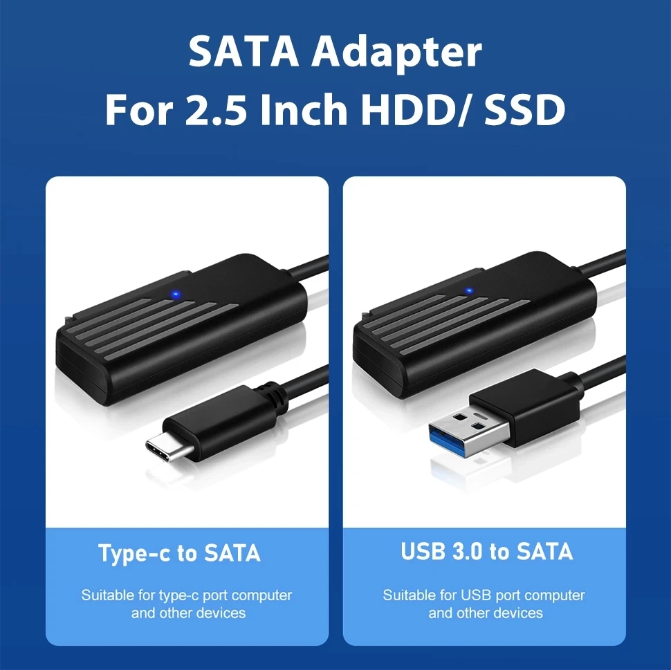 SATA to USB 3.0 Adapter Type C to SATA Cable 5Gbps High Speed Data Transmission For 2.5 Inch HDD Hard Drive SATA Adapter