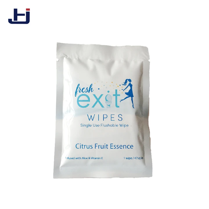 Individual single use flushable wet wipes for women personal cleaning use