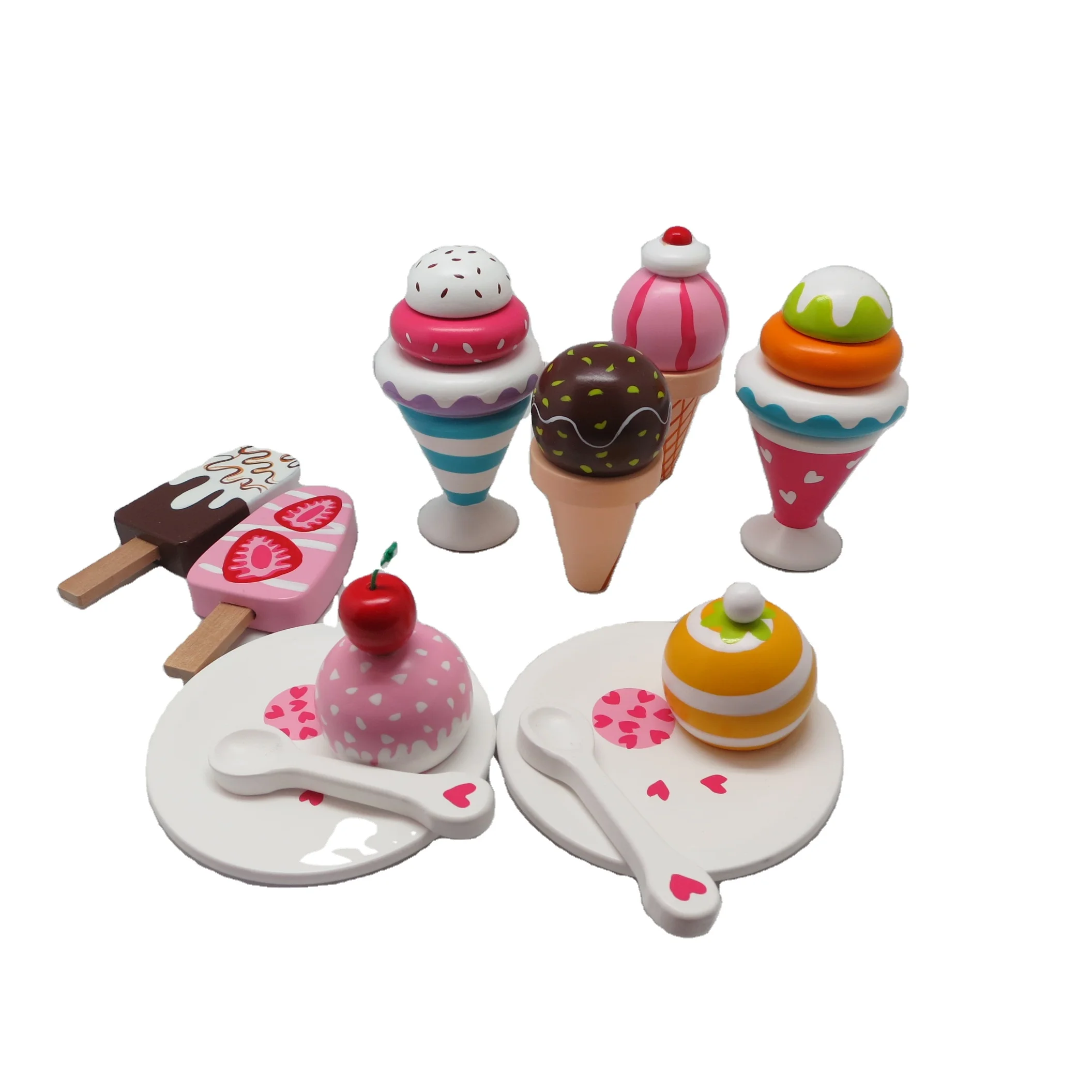 
kitchen set toy ice cream wooden toy set 