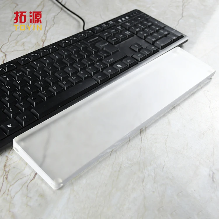 TOYIN Acrylic Keyboard Wrist Rest  Acrylic Keyboard Hand Rest Support Anti Slip Rubber Feet