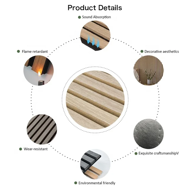 KASARO high-density Hot Sales mdf wood wall panels soundproof panels acoustic panels