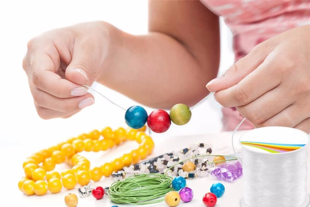 Wholesale 0.5mm x 10m  0.8mm*20m TPU cord roll thin elastic jewelry thread bracelet string