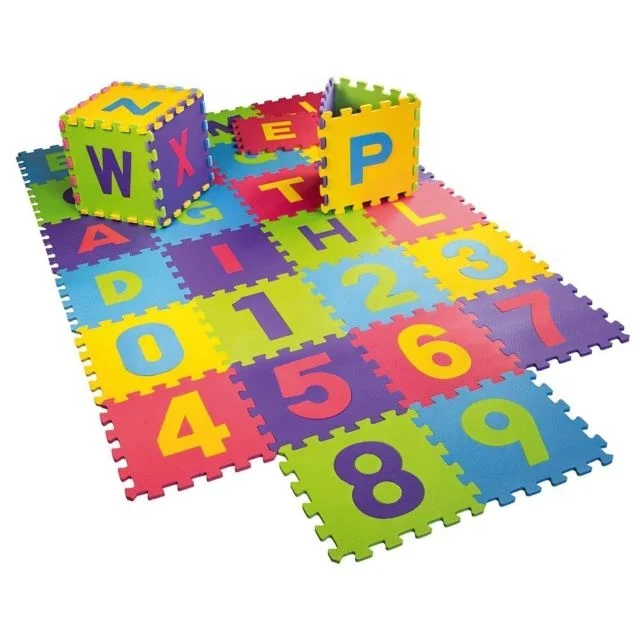 15/20/30cm high quality EVA foam jigsaw puzzle mat for baby and kids with alphabet and numbers