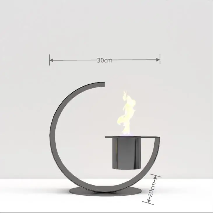 Ethanol Ventless Fireplace Fire Bowl Mini Personal for Indoor Garden Bio Ethanol Fuel Metal Table Top Fire Pit