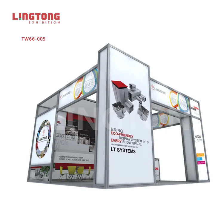 (15)Wholesale Custom Aluminum Exhibit Fair Stand Modular Outdoor Trade Show Exhibition Sales Booth