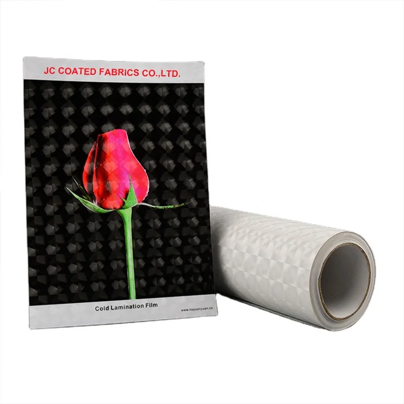 3D Cat Eye Pattern Hologram Thermal Lamination Film Soft PVC Stretch Wrap with Moisture-Proof Hot Melt Glue for Wrapping