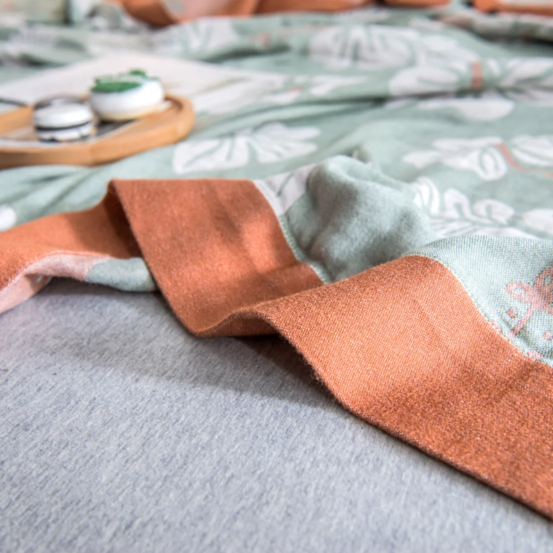 60% Bamboo 40% Cotton Knitted Large Towel Bed Sheet Thin Quilt Sofa Blanket