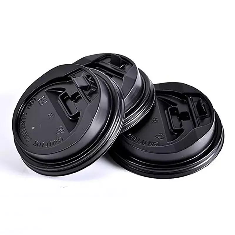 Disposable PLA PP PS PET Paper Coffee Cup Dome Flat Switch Lid Cover