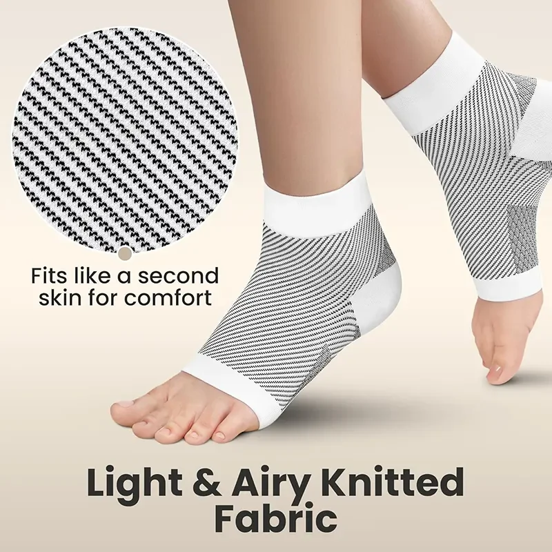 Nylon Swelling Feet Sleeve Ankle Foot Brace Splint Wrap Support Compression Ankle Braces Socks Open Toe Compression Socks