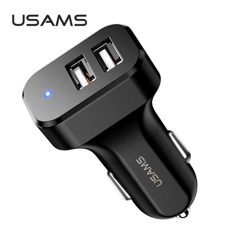  USAMS US-CC087 2.1A двойное USB Автомобильное зарядное устройство C13 зарядка автомобильное планшет MP3 / MP4 плеер 1 X Видео игровой электрический