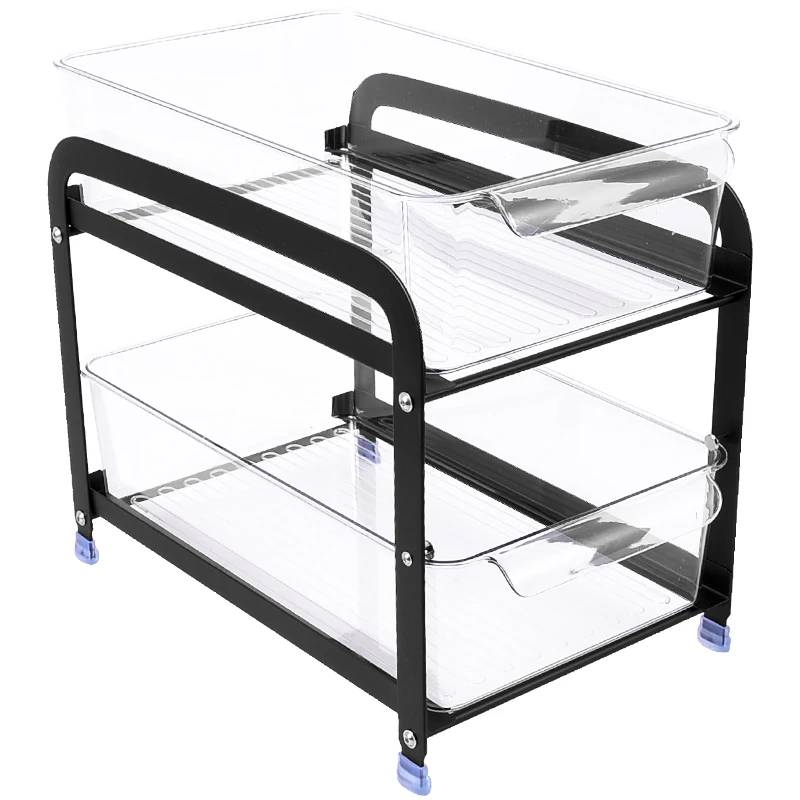 Cabinet drawer shelf kitchen collection basket layered seasoning dishes dishes under the sink drawable storage box