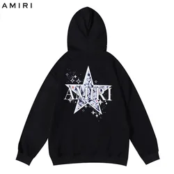 IHJ6389 young men hoodies 2021 autumn and winter clothes men hoodie star-shaped printing casual loose wholesale hoodies
