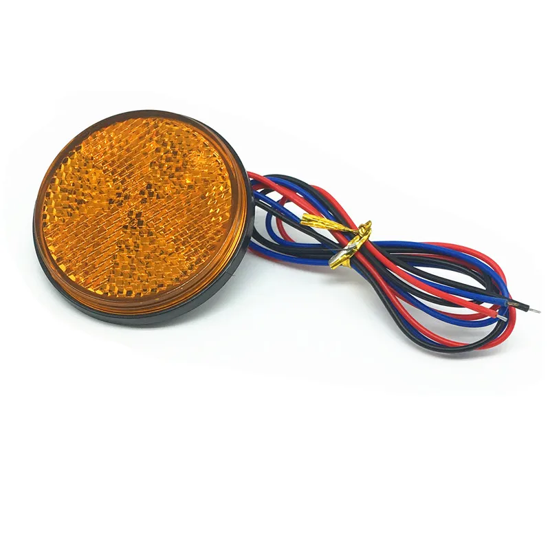 Motorcycle Motorbike Reflector Amer Yellow LED Car Truck Trailer DRL Driving Side Light Position Warning Lamp set