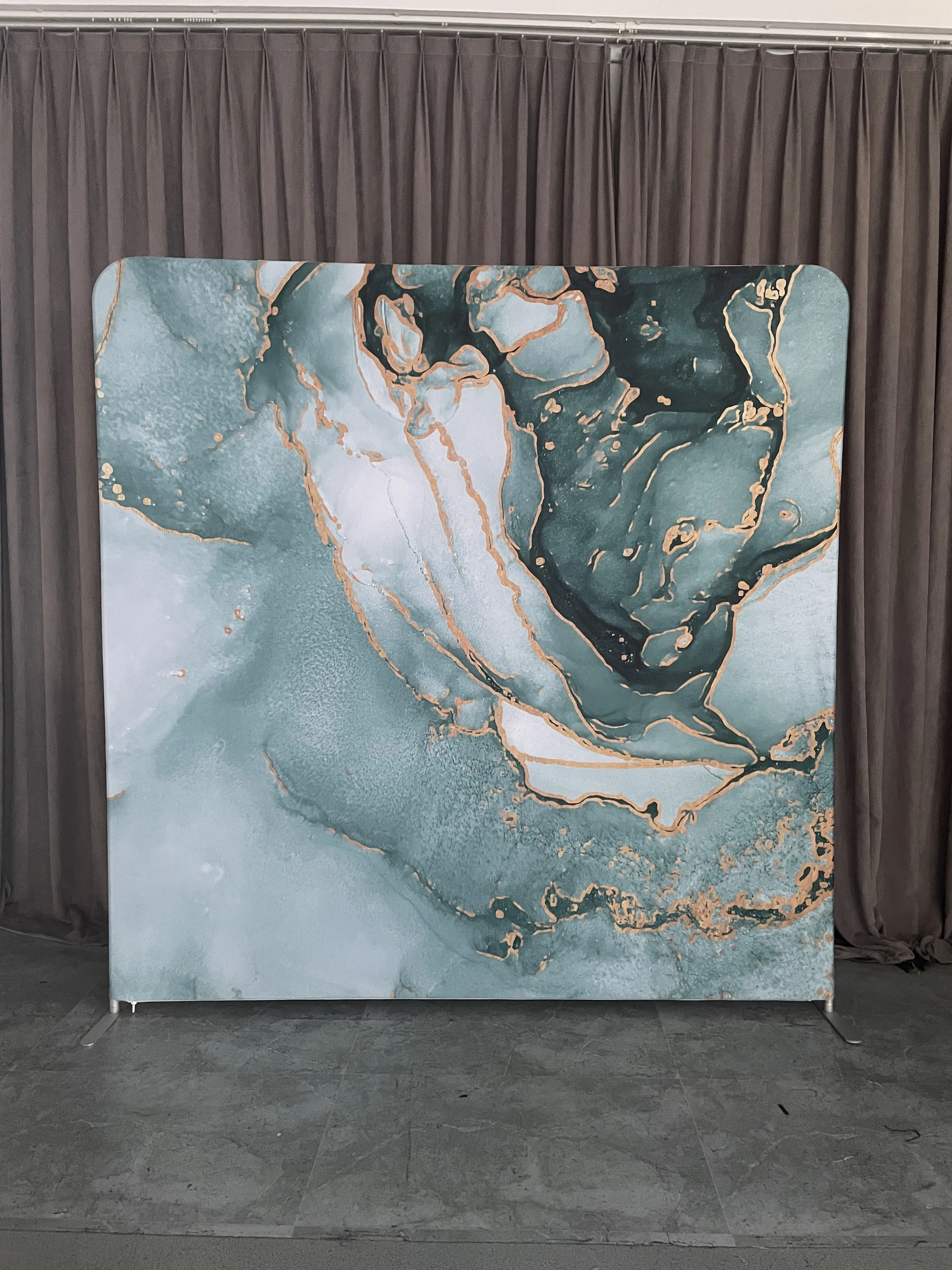 8x8ft Customized sea wave Advertising Backdrop Stand Photography Background for Photo Booth