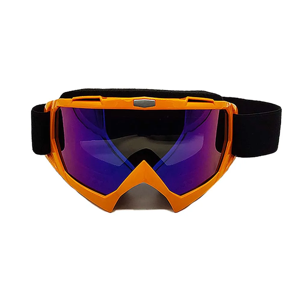 White matte TPU frame cross-country motorcycle riding eyeglasses UV protection 400  cross-country glasses