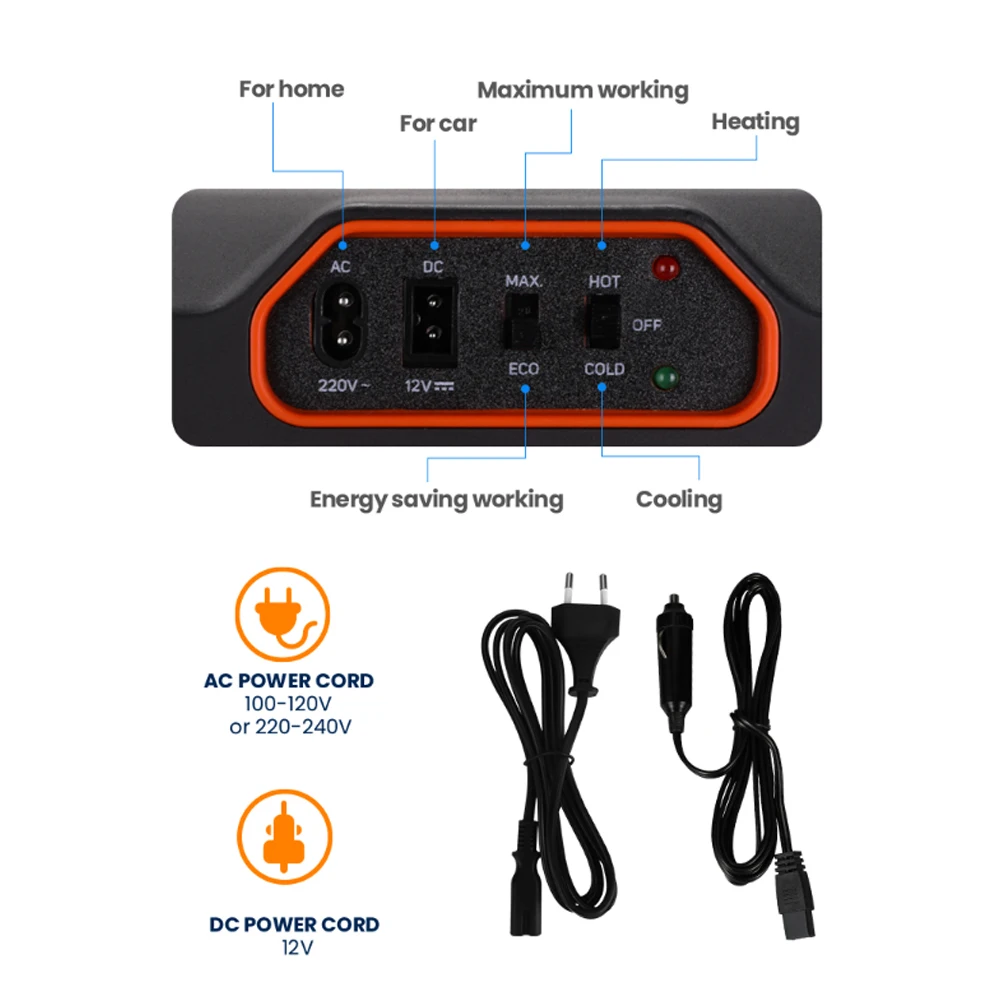 24 Liter Portable Cooler And Warmer Thermoelectric Car Fridges Semiconductor Suitable For Quiet Camping Trips In Motorhomes