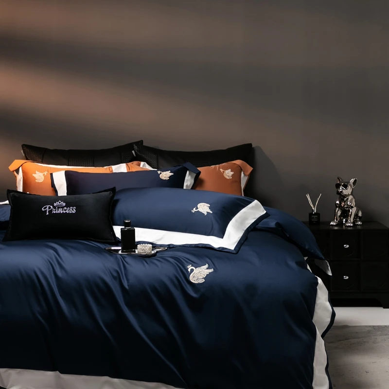 high density 1000tc egyptian canadian cotton bed sheet bedding set pure cotton satin bed sheet set