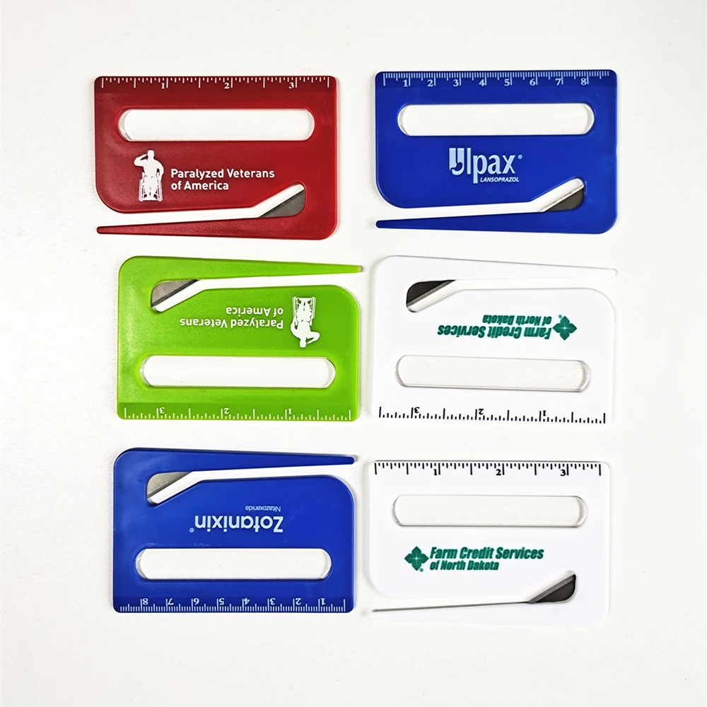 
HTX031 custom logo magnifying glass letter opener knife scale letter opener 