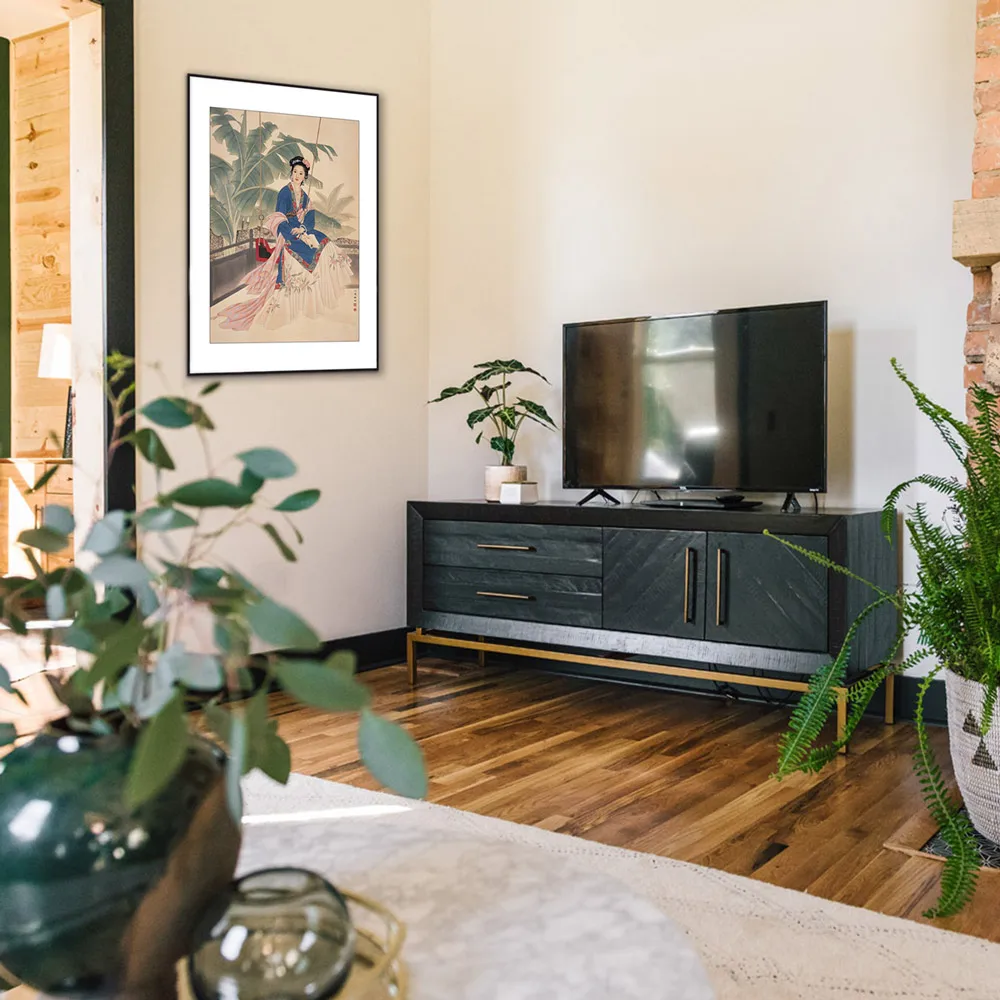 Chinese Classical Abstract Beatiful Girl Figure Painting