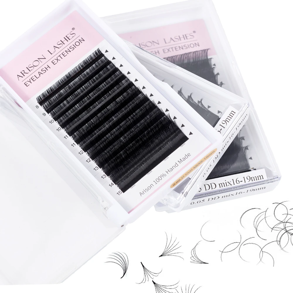 Easy Fan Volume Lash Supplier Wholesale Natural Thickness Eyelash Cc D Dd L  Curl Volume Mink Individual Eyelash Extension