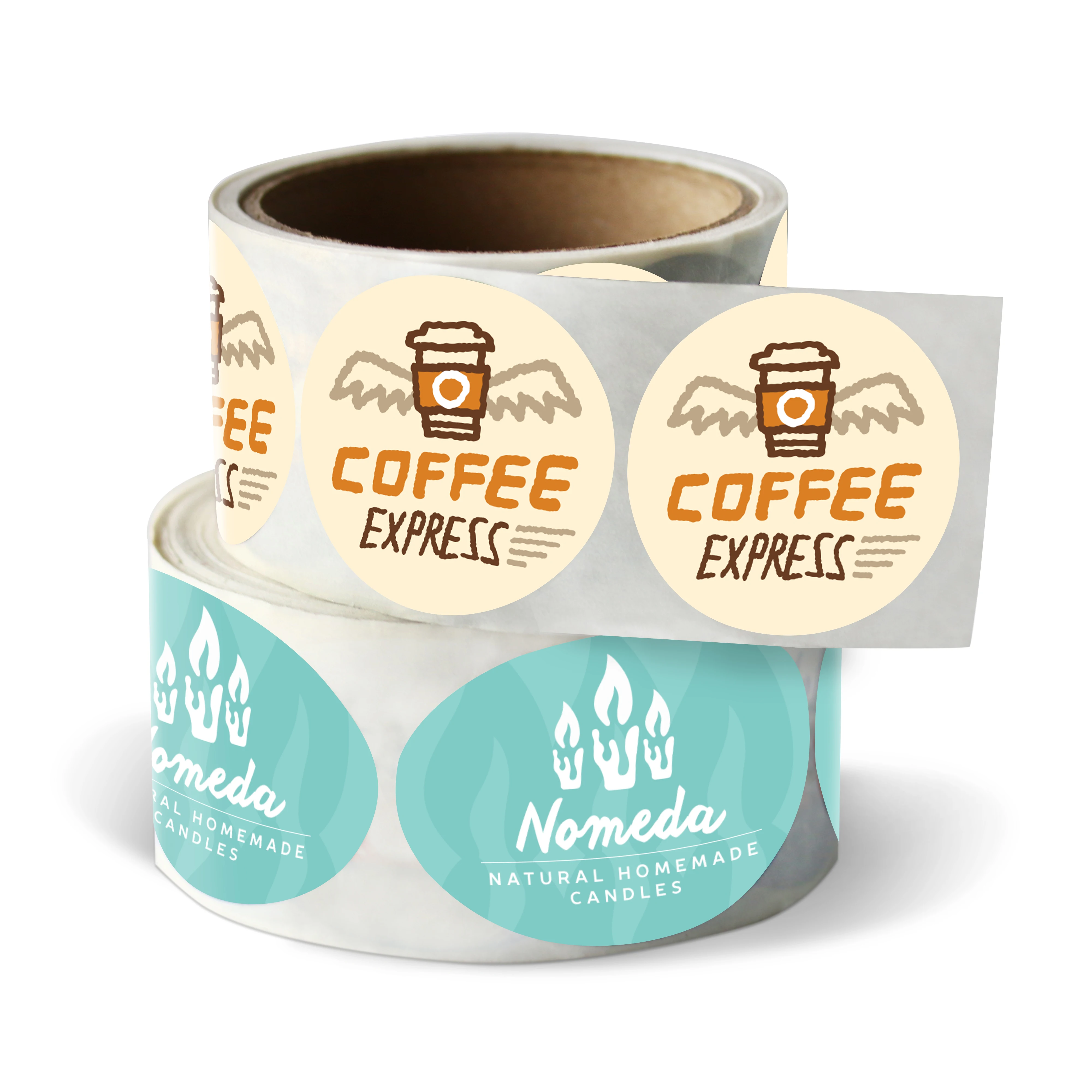 Custom Adhesive Round PVC Removable Stickers Printing Rolls Personalized Self-adhesive Sticker Labels