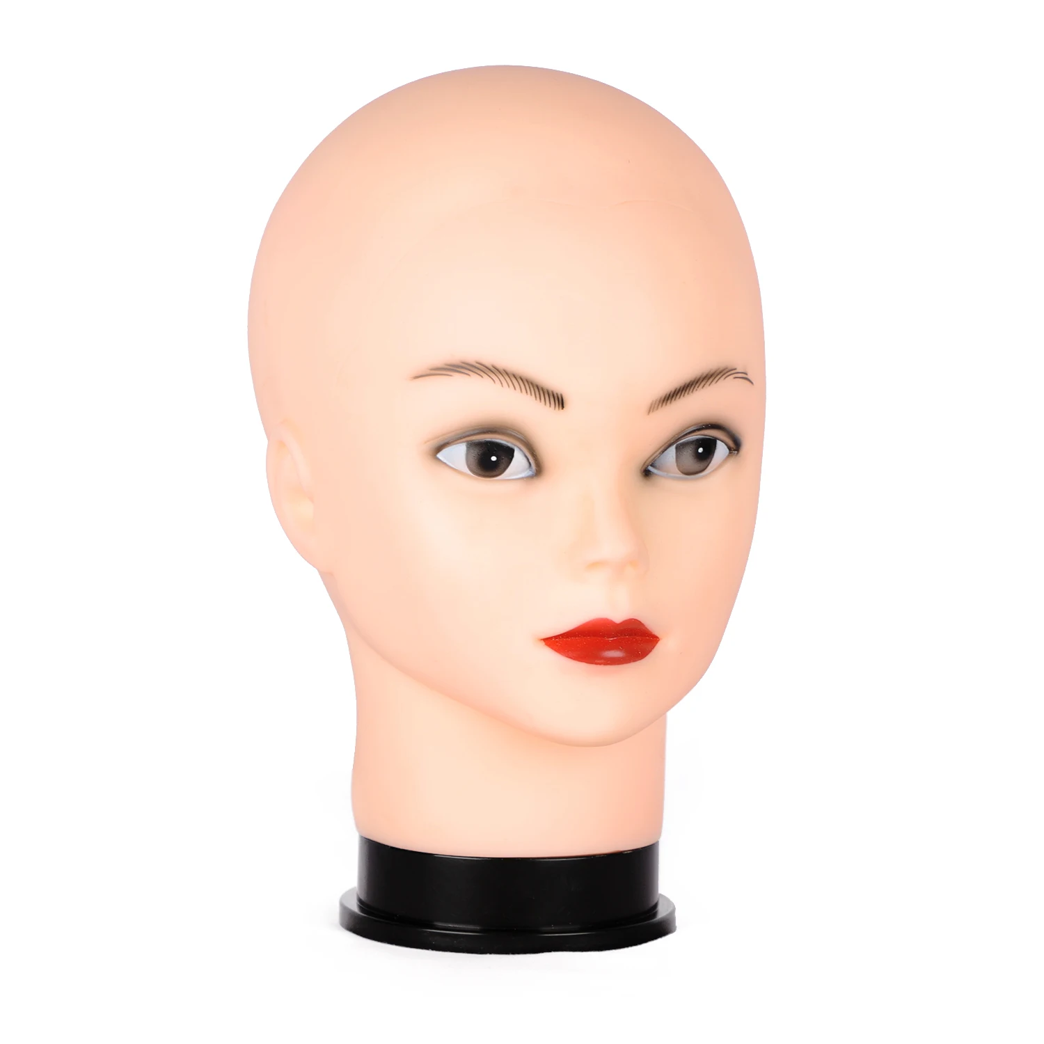 Hot Sale High Quality Professional Realistic Female Bald Dolls Head Display Adjustable Flexible Head Wig Stand Mannequin Heads