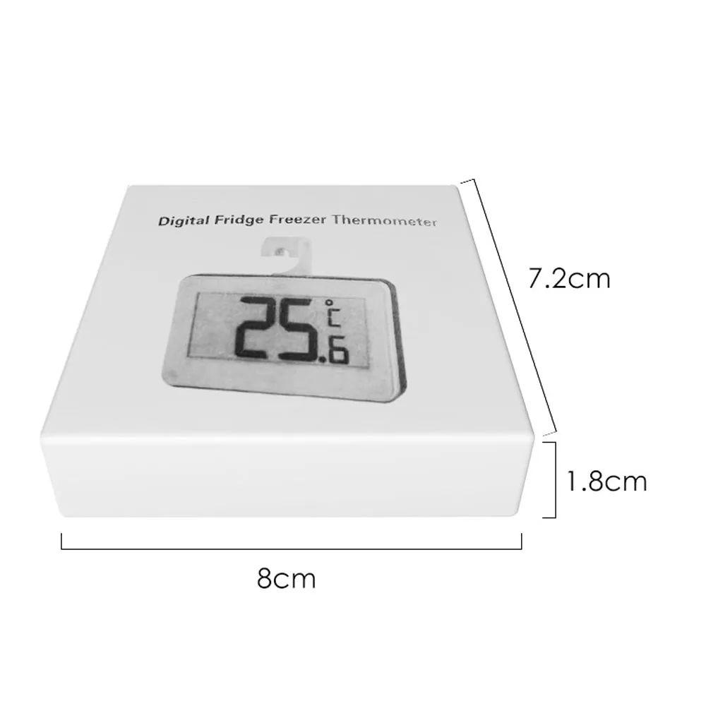 Large LCD Refrigerator Thermometer Digital Fridge Room Freezer Thermometer with Magnetic