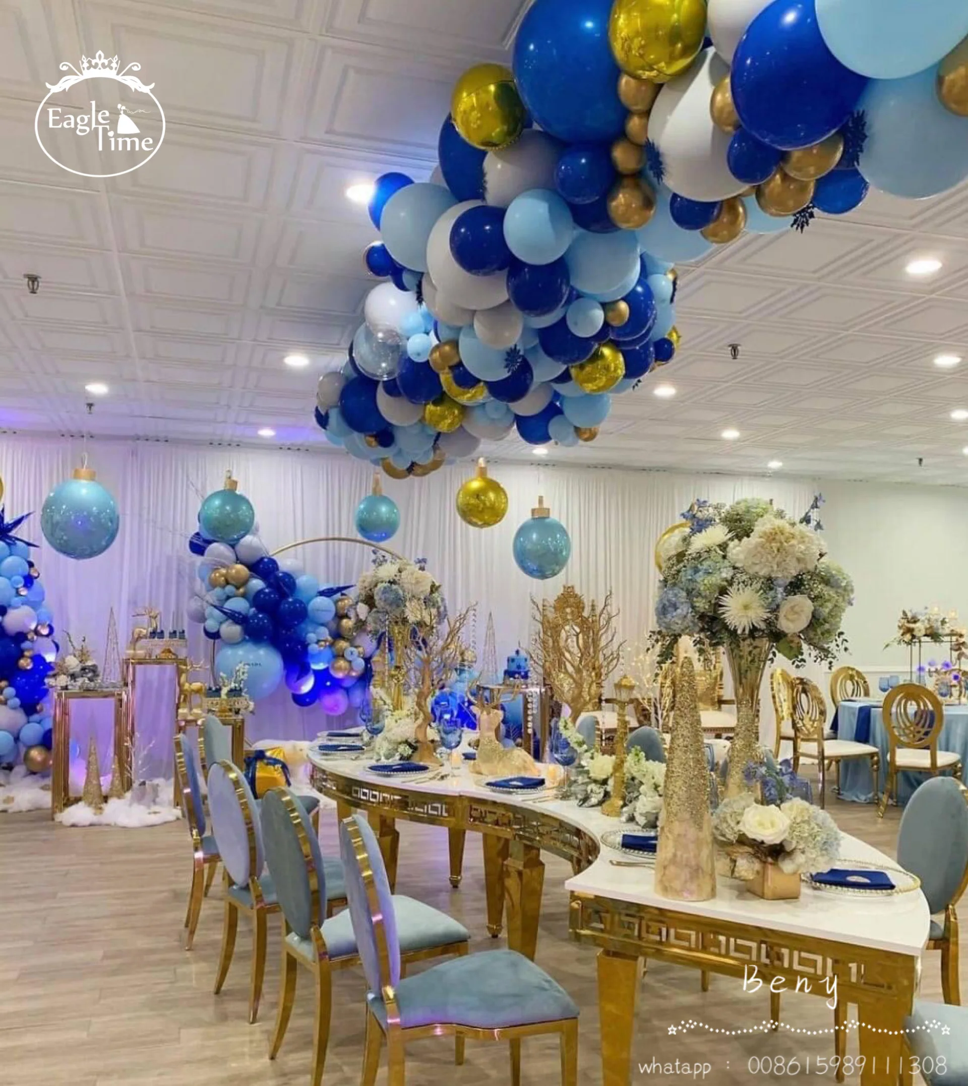 Metal Stainless Steel Half Circle Round Modern Design Wedding Banquet Event Party Dining Table