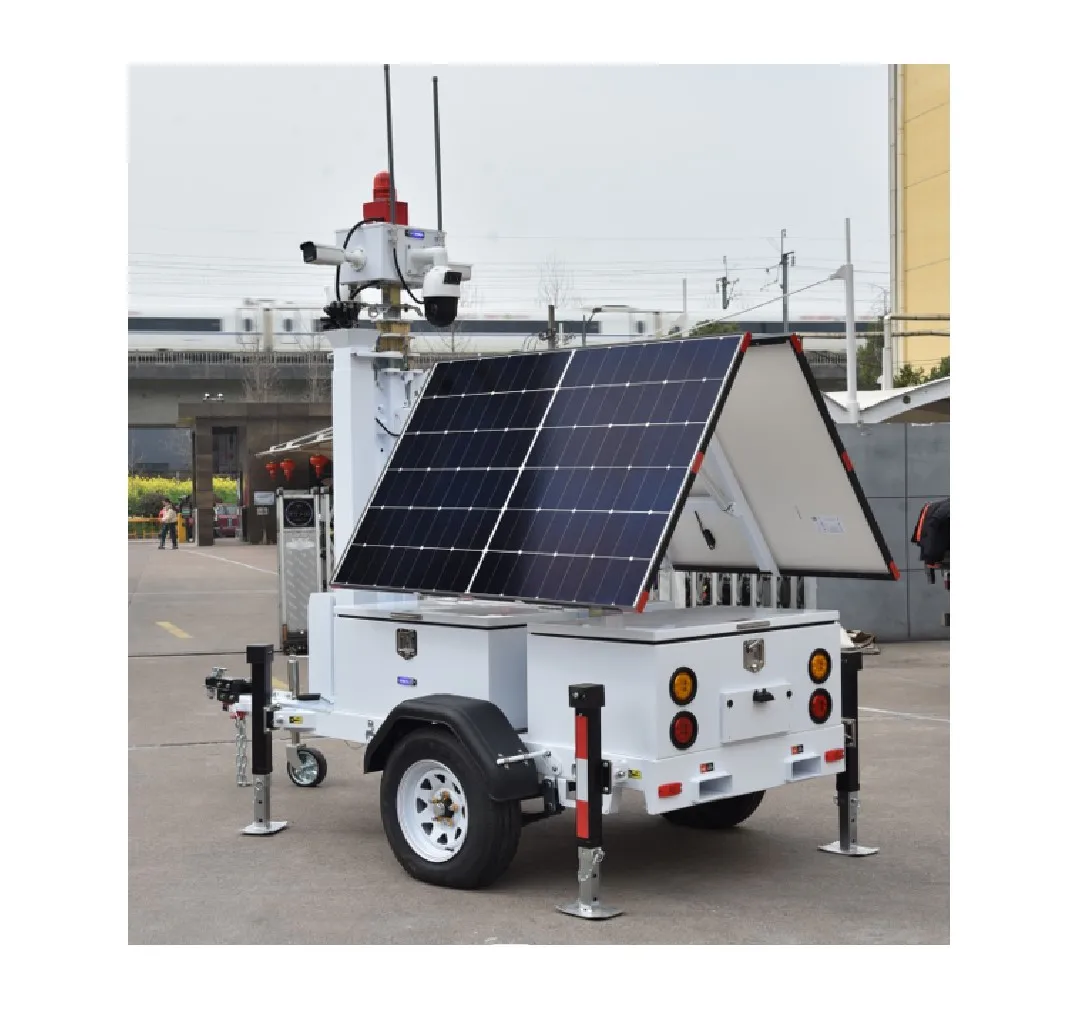 APP Remote Control PTZ Camera Security Mobile Solar Surveillance Tower