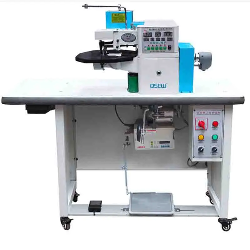 QS-685 edge gluing machine leather insole glue machine paper bag Automatic glue folding machine for paper bag handle pasting