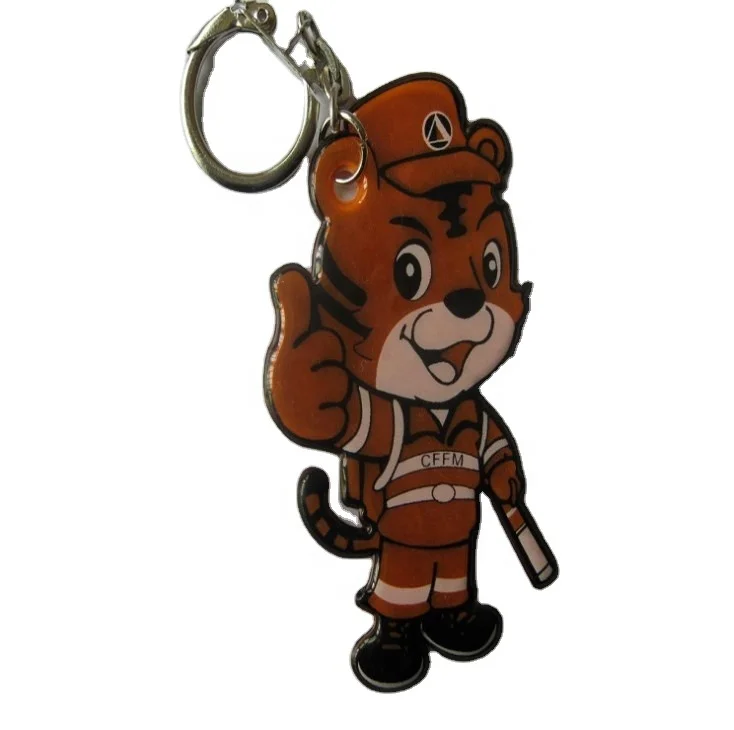 Halloween Decoration Ghost Shaped Reflective Soft Keychain