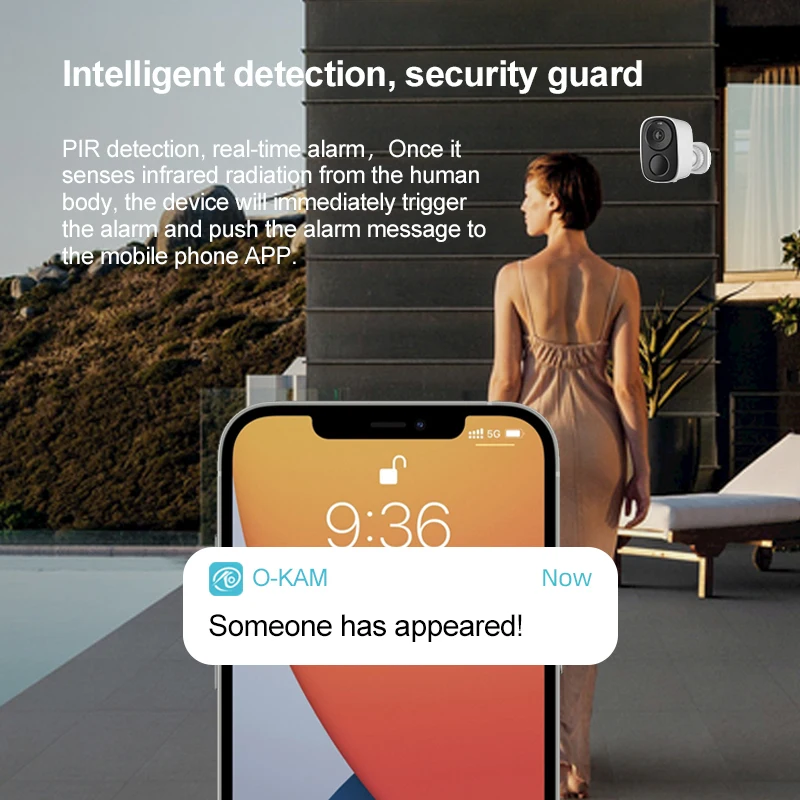 Best Price HD Outdoor Waterproof PIR Detection Sensor Smart Network Wifi Solar Built-in 5000mAh Battery IP CCTV Security Camera