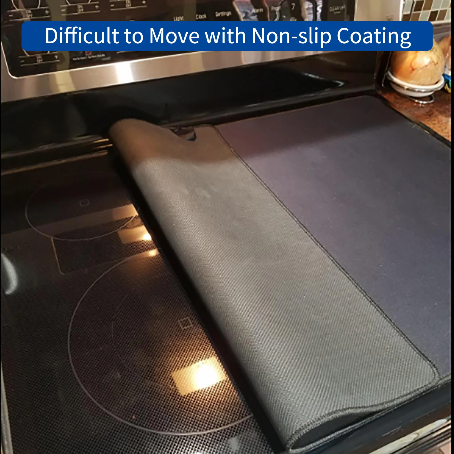Customized Dishwasher Safe Non-slip induction glass top stove protector mat with silicone gap cover