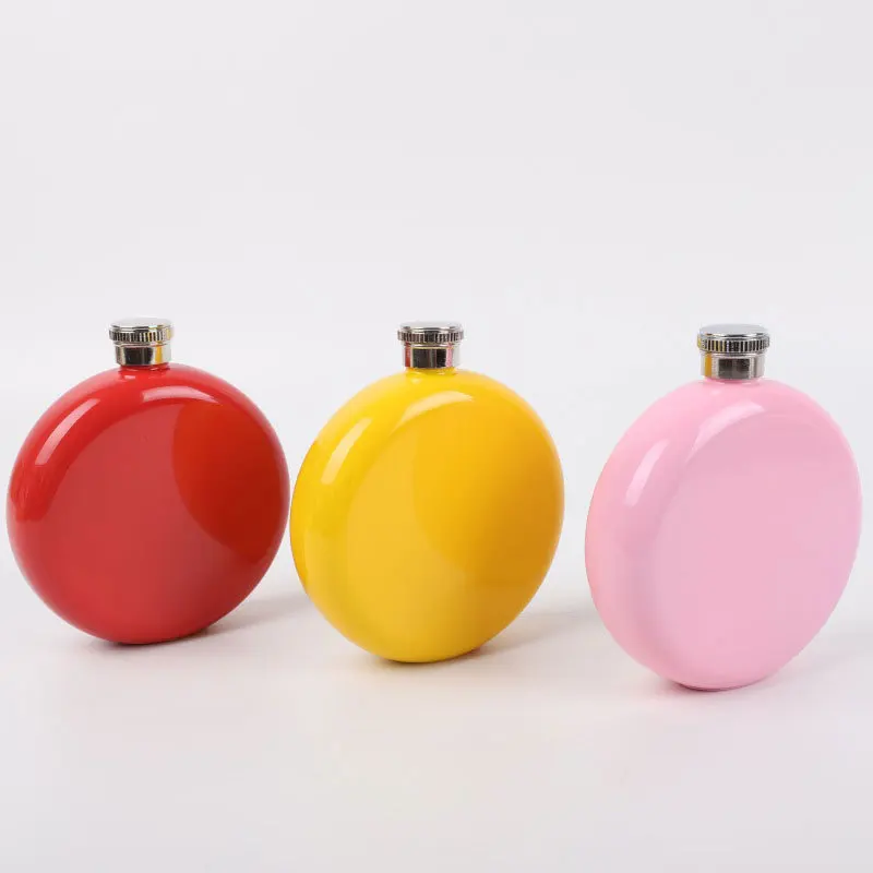 
Personalized Gift 5oz Round Stainless Steel 304 Mini Hip Flask for Lady Rose Gold Color Wholesale 