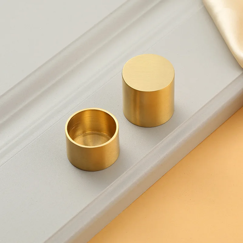 Custom Non-Toxic Durable Floor Protector Round Table Tips Solid Brass Furniture Chair Leg Caps