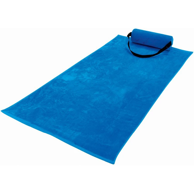 beach towel with pillow and pocket